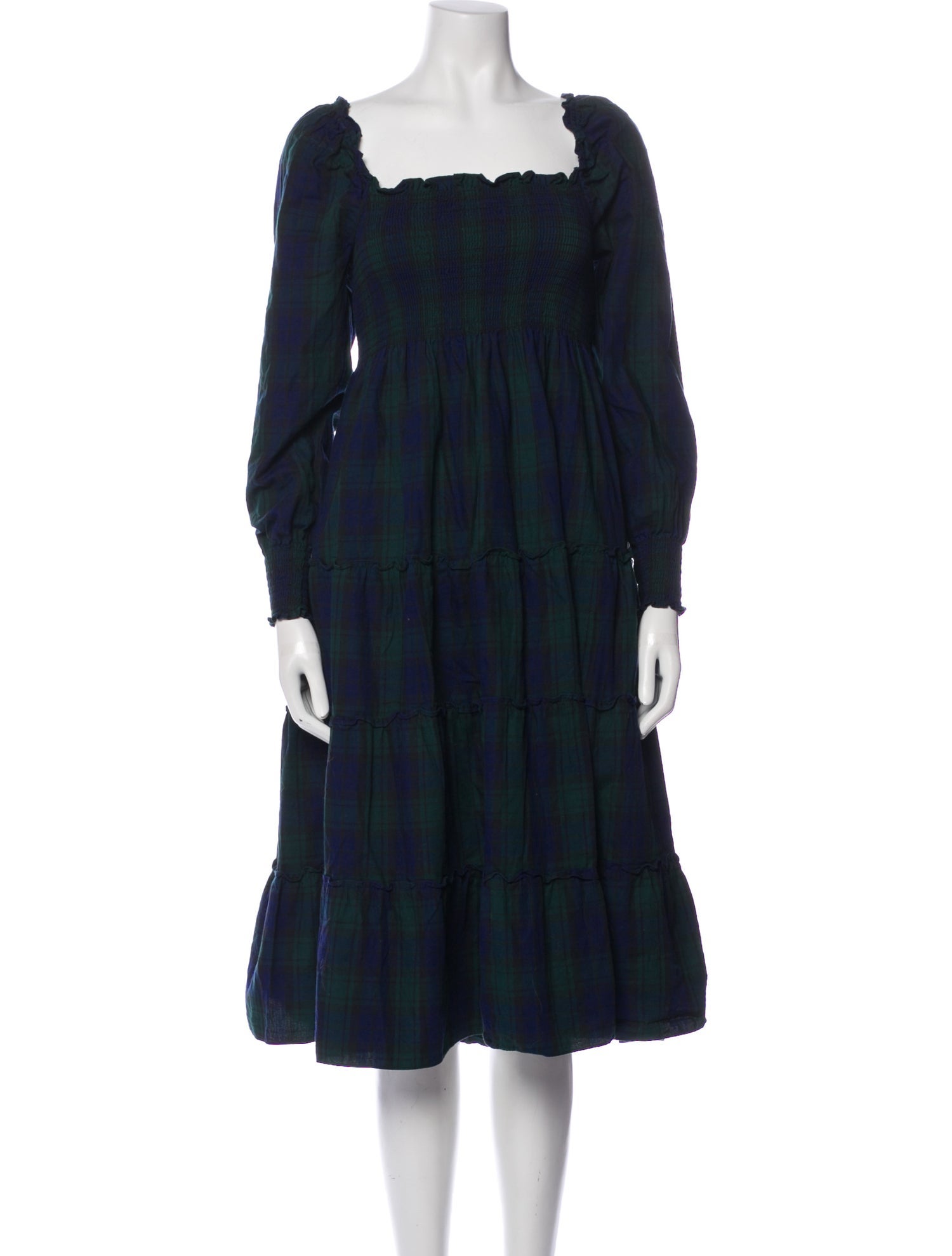 Hill House Home Plaid Print Knee-Length Dress