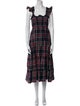 Hill House Home Plaid Print Midi Length Dress