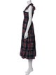 Hill House Home Plaid Print Midi Length Dress