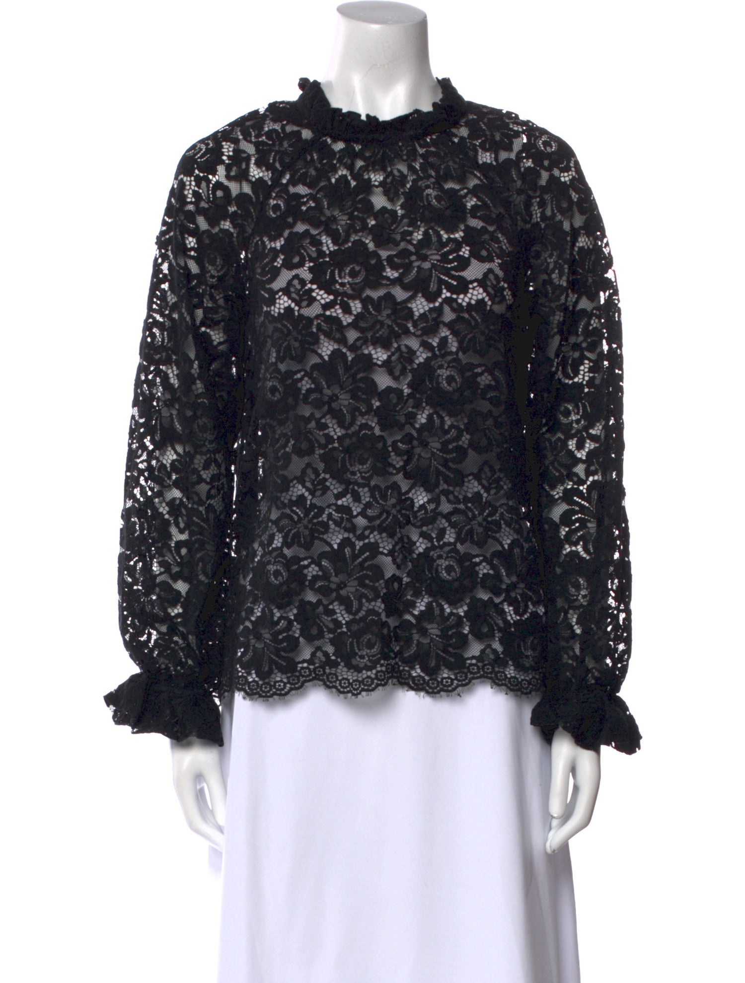 Hill House Home Nylon Lace Pattern Blouse