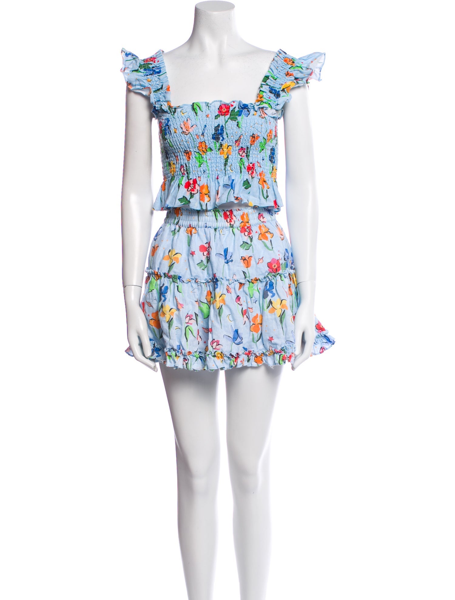 Hill House Home Linen Floral Print Skirt Set