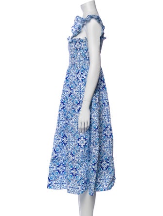 Hill House Home Floral Print Midi Length Dress