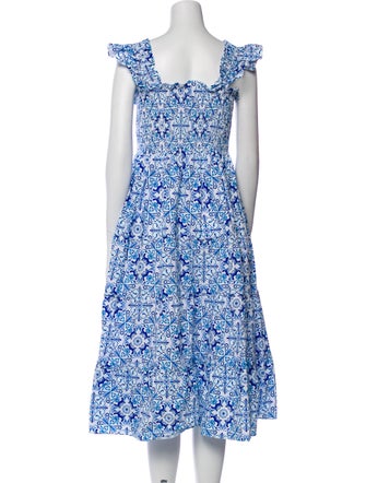 Hill House Home Floral Print Midi Length Dress