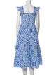 Hill House Home Floral Print Midi Length Dress