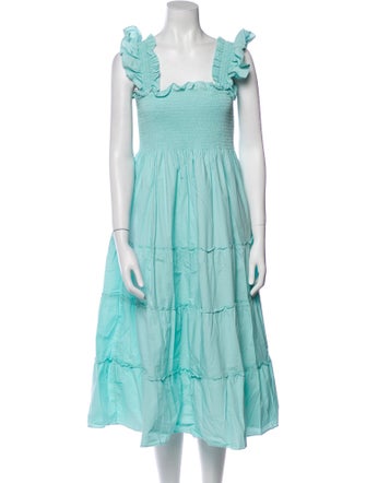 Hill House Home Square Neckline Midi Length Dress