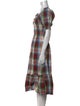Hill House Home Plaid Print Midi Length Dress