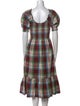 Hill House Home Plaid Print Midi Length Dress