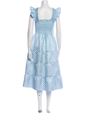 Hill House Home Printed Midi Length Dress