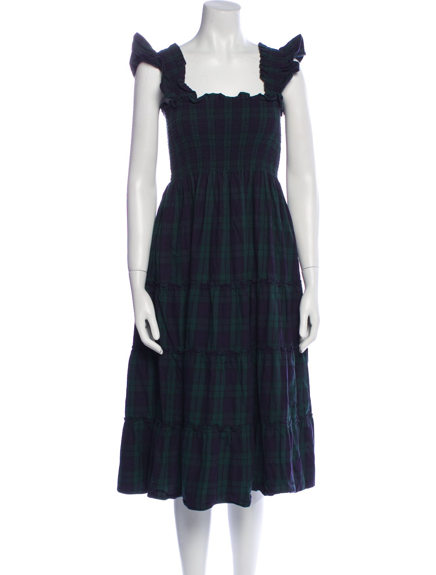 Hill House Home Plaid Print Knee-Length Dress