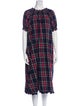 Hill House Home Plaid Print Midi Length Dress