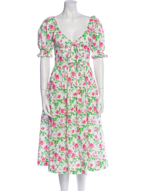 Hill House Home Floral Print Midi Length Dress
