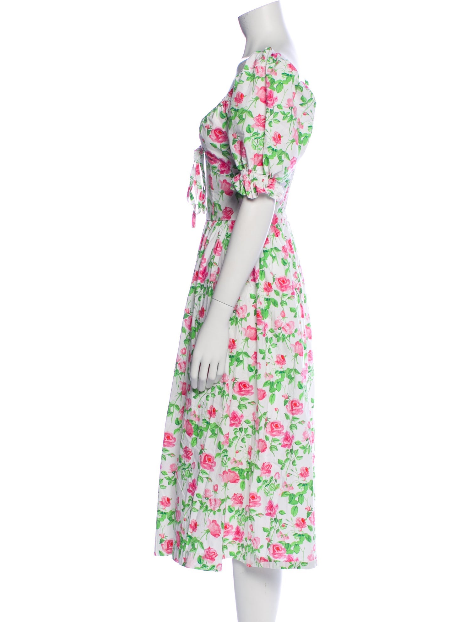 Hill House Home Floral Print Midi Length Dress