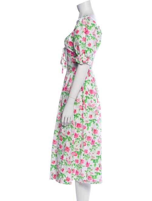 Hill House Home Floral Print Midi Length Dress