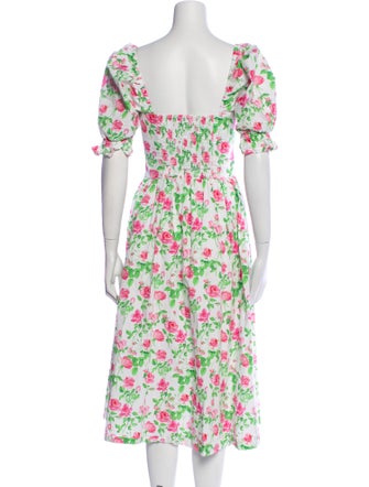 Hill House Home Floral Print Midi Length Dress