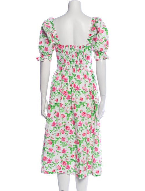 Hill House Home Floral Print Midi Length Dress