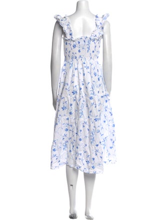 Hill House Home Floral Print Midi Length Dress