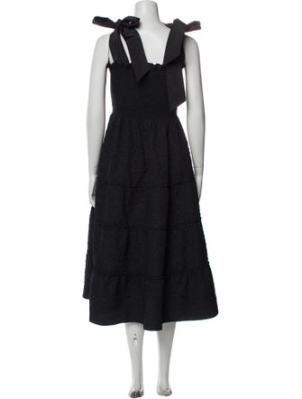 Hill House Home Square Neckline Midi Length Dress