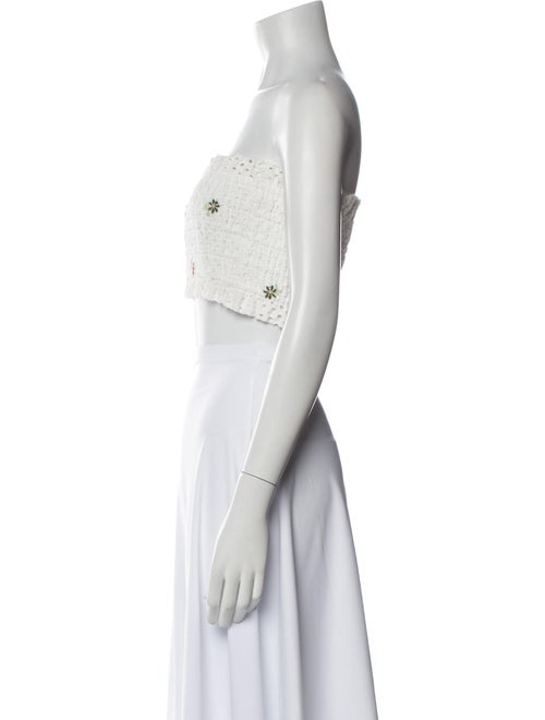 Hill House Home Printed Strapless Crop Top