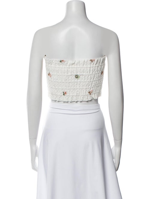 Hill House Home Printed Strapless Crop Top