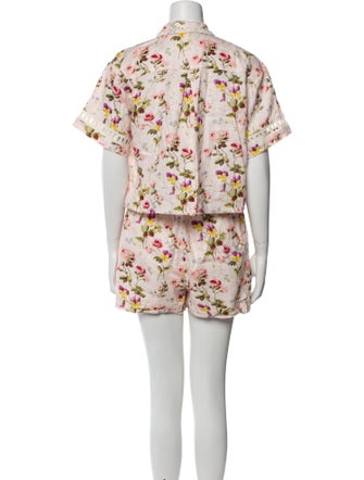 Hill House Home Floral Print Eyelet Trim Short Set