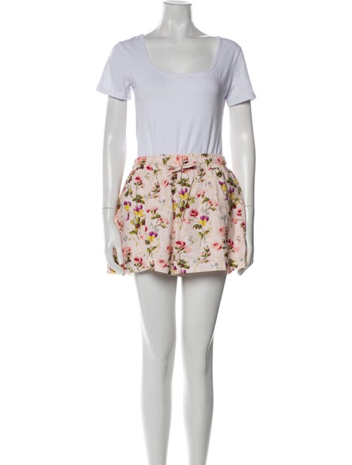 Hill House Home Floral Print Eyelet Trim Short Set