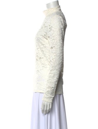 Hill House Home Lace Pattern Mock Neck Sweatshirt