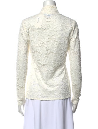 Hill House Home Lace Pattern Mock Neck Sweatshirt