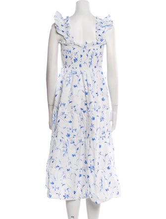 Hill House Home Floral Print Midi Length Dress