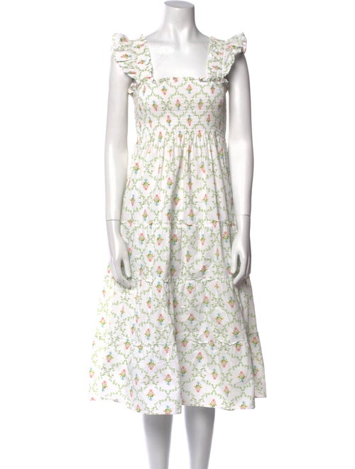 Hill House Home Floral Print Midi Length Dress
