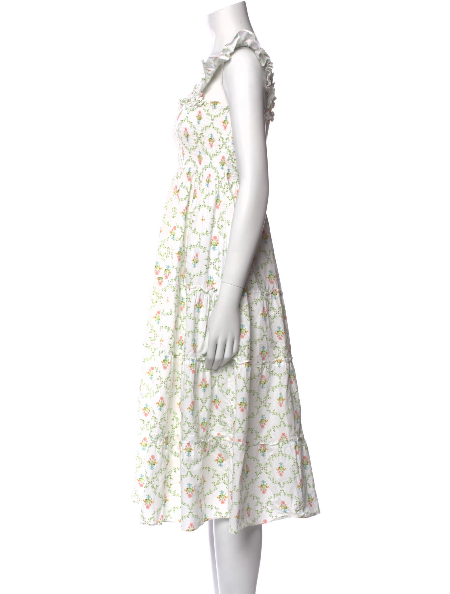 Hill House Home Floral Print Midi Length Dress
