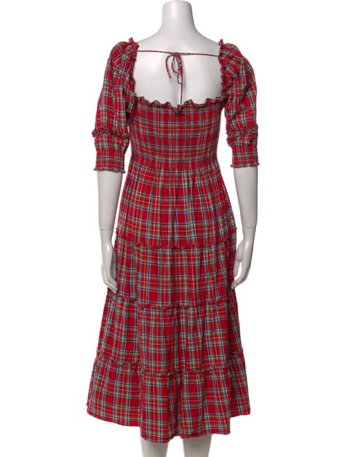 Hill House Home Plaid Print Midi Length Dress