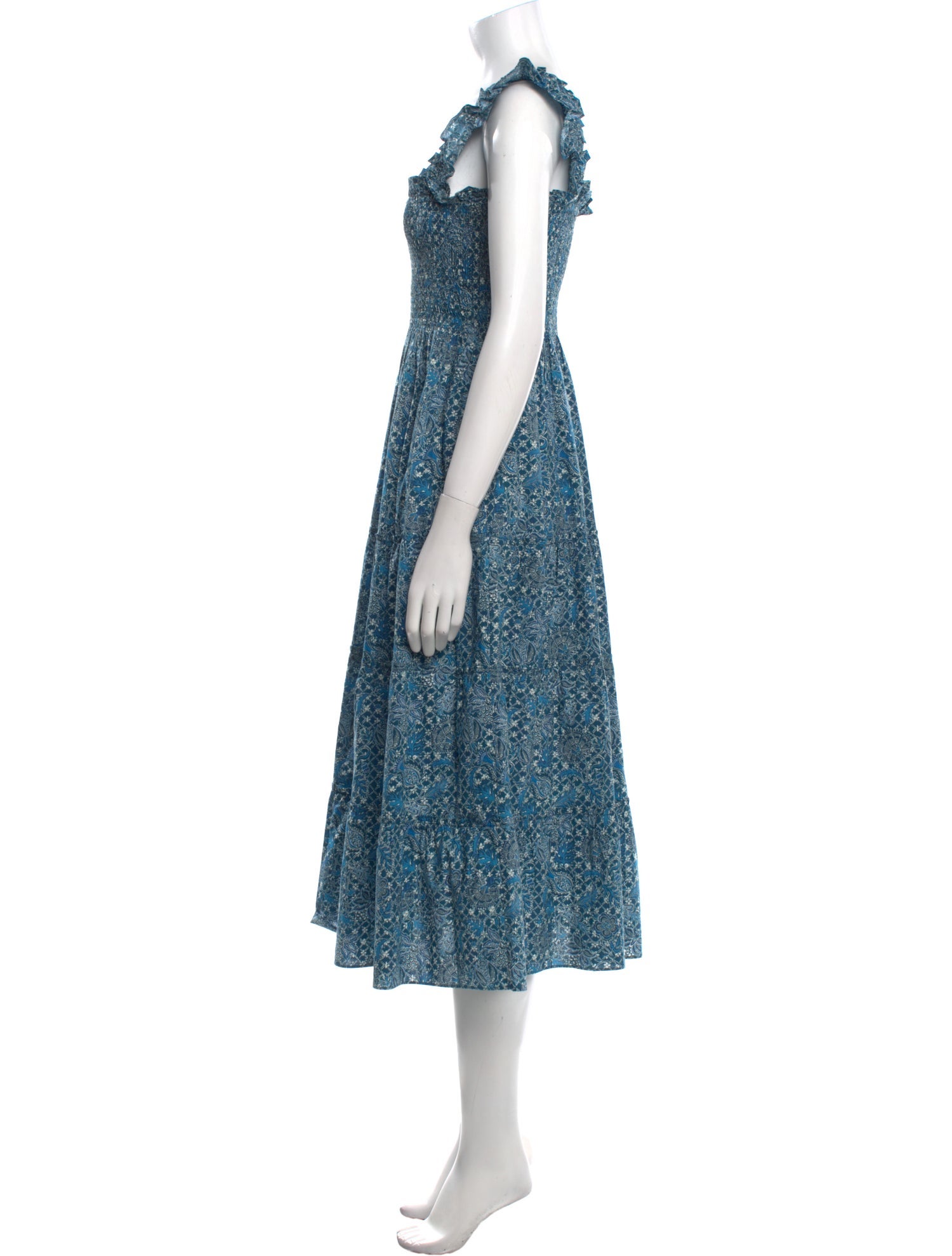 Hill House Home Floral Print Midi Length Dress