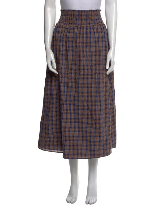 Hill House Home Plaid Print Midi Length Skirt