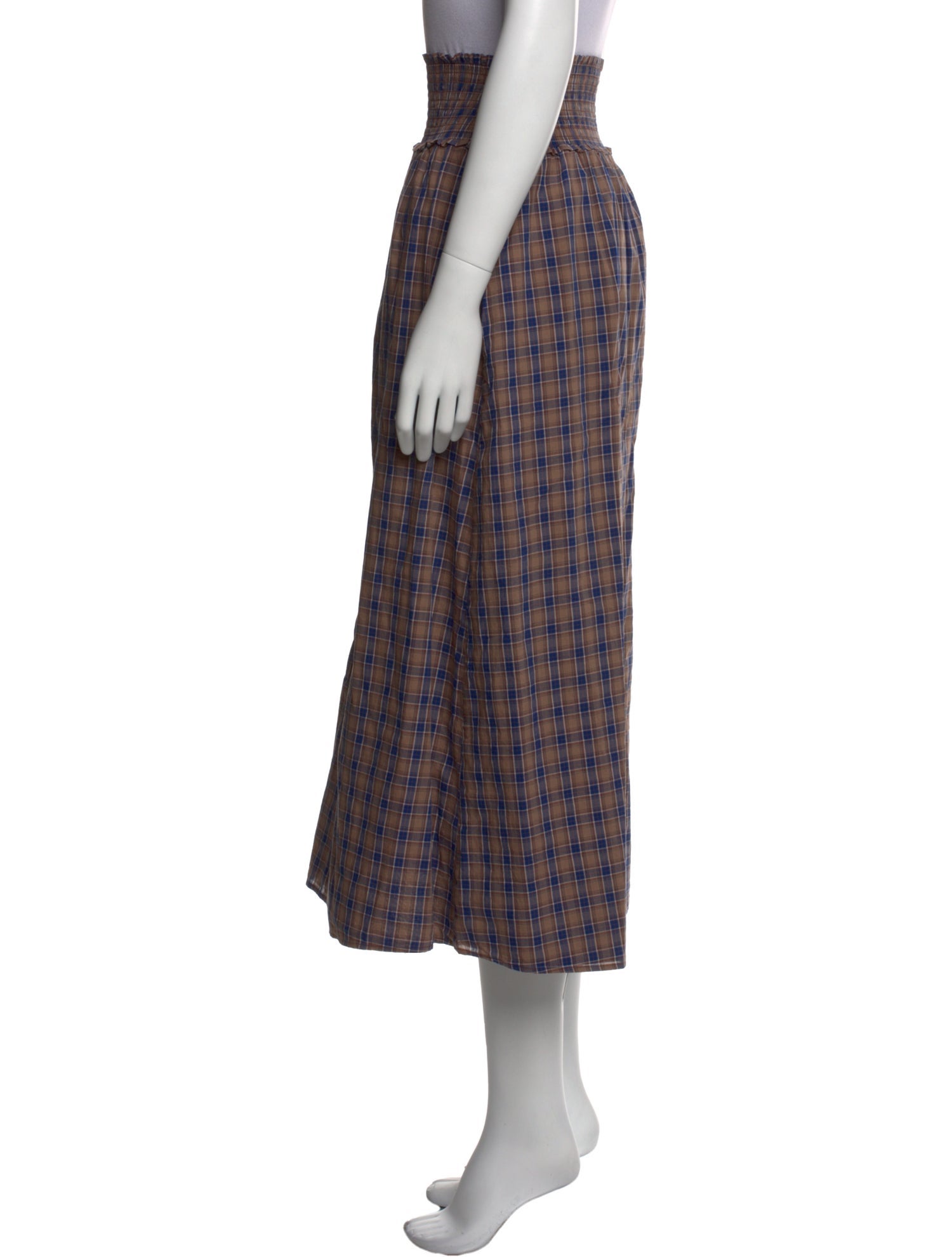 Hill House Home Plaid Print Midi Length Skirt