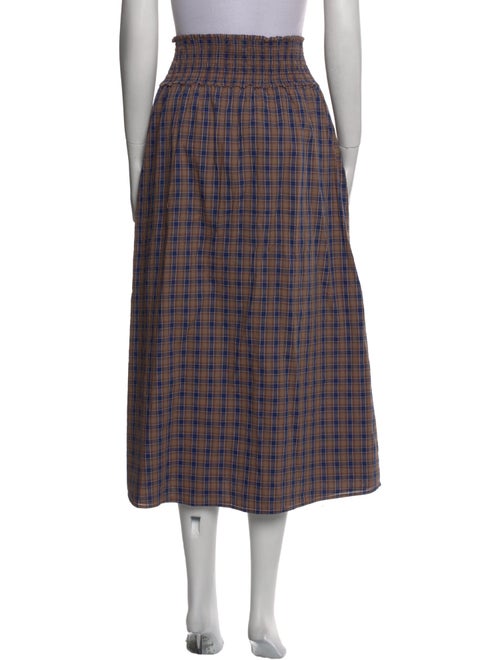 Hill House Home Plaid Print Midi Length Skirt