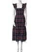 Hill House Home Plaid Print Midi Length Dress
