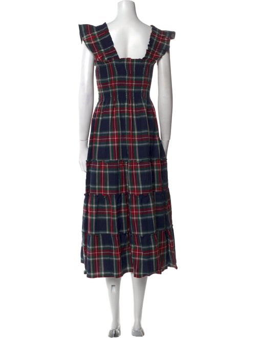 Hill House Home Plaid Print Midi Length Dress