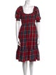 Hill House Home Plaid Print Midi Length Dress