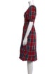 Hill House Home Plaid Print Midi Length Dress