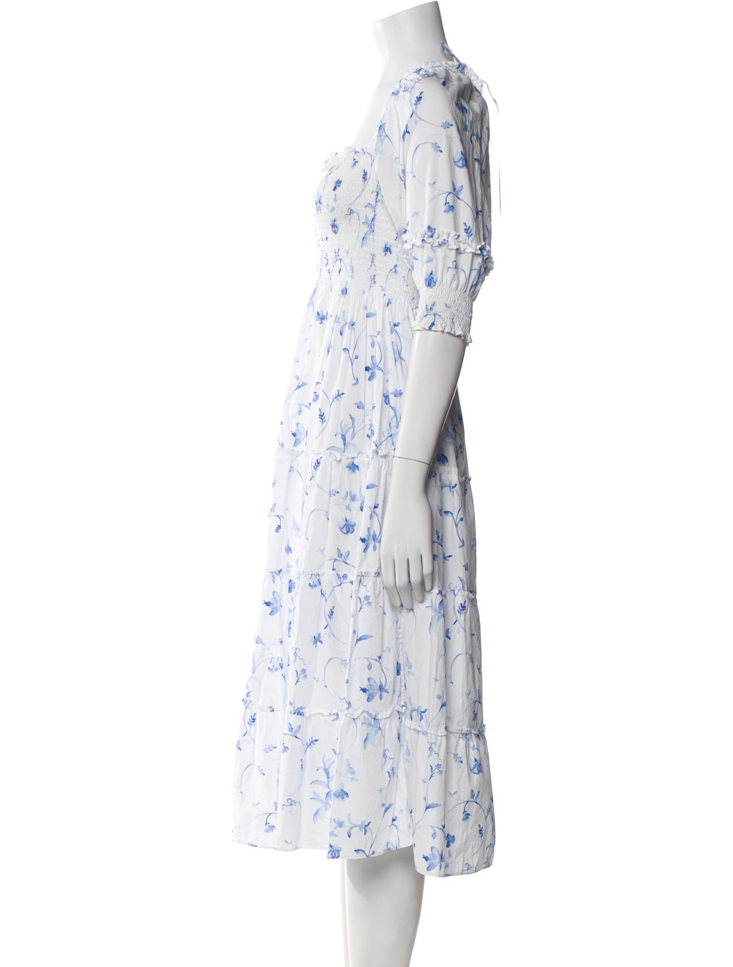 Hill House Home Floral Print Midi Length Dress