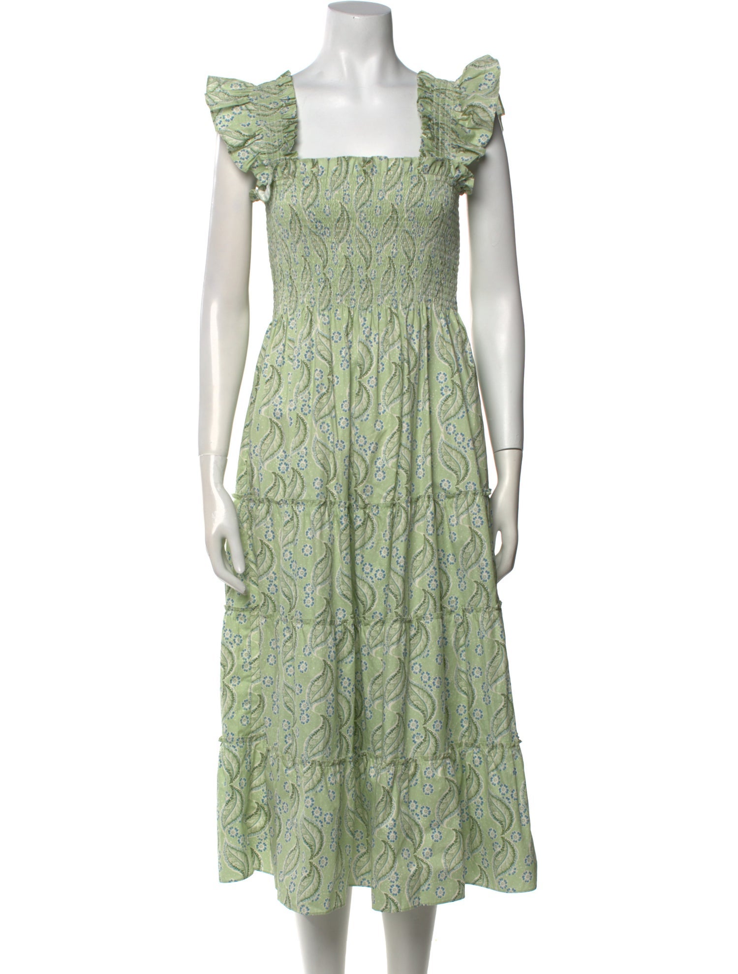 Hill House Home Floral Print Midi Length Dress