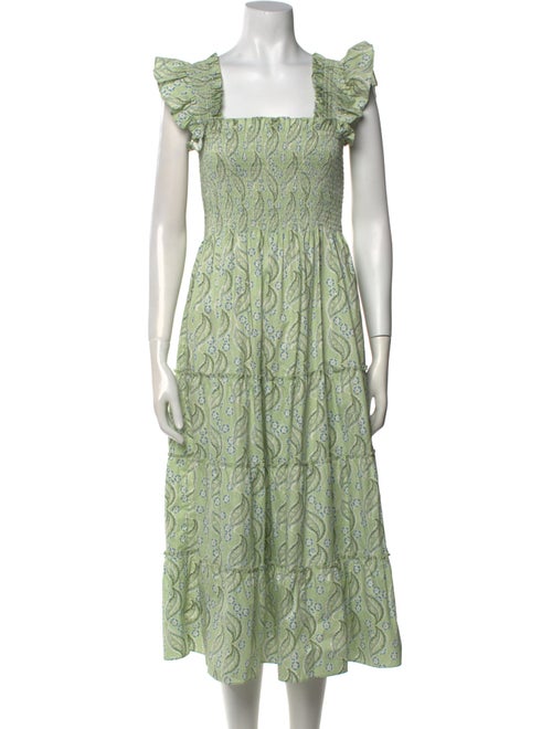 Hill House Home Floral Print Midi Length Dress