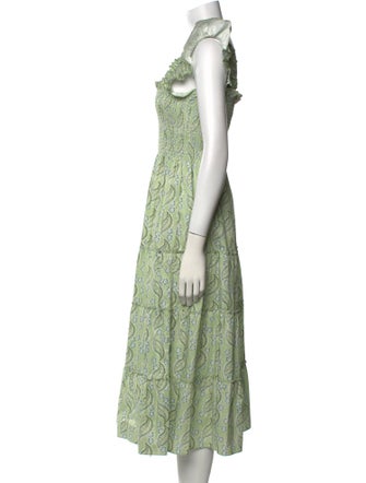 Hill House Home Floral Print Midi Length Dress