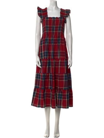 Hill House Home Plaid Print Long Dress