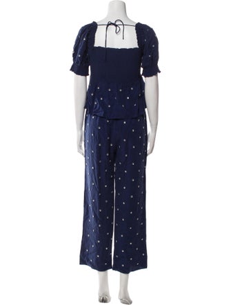 Hill House Home Polka Dot Print Beaded Accents Pant Set