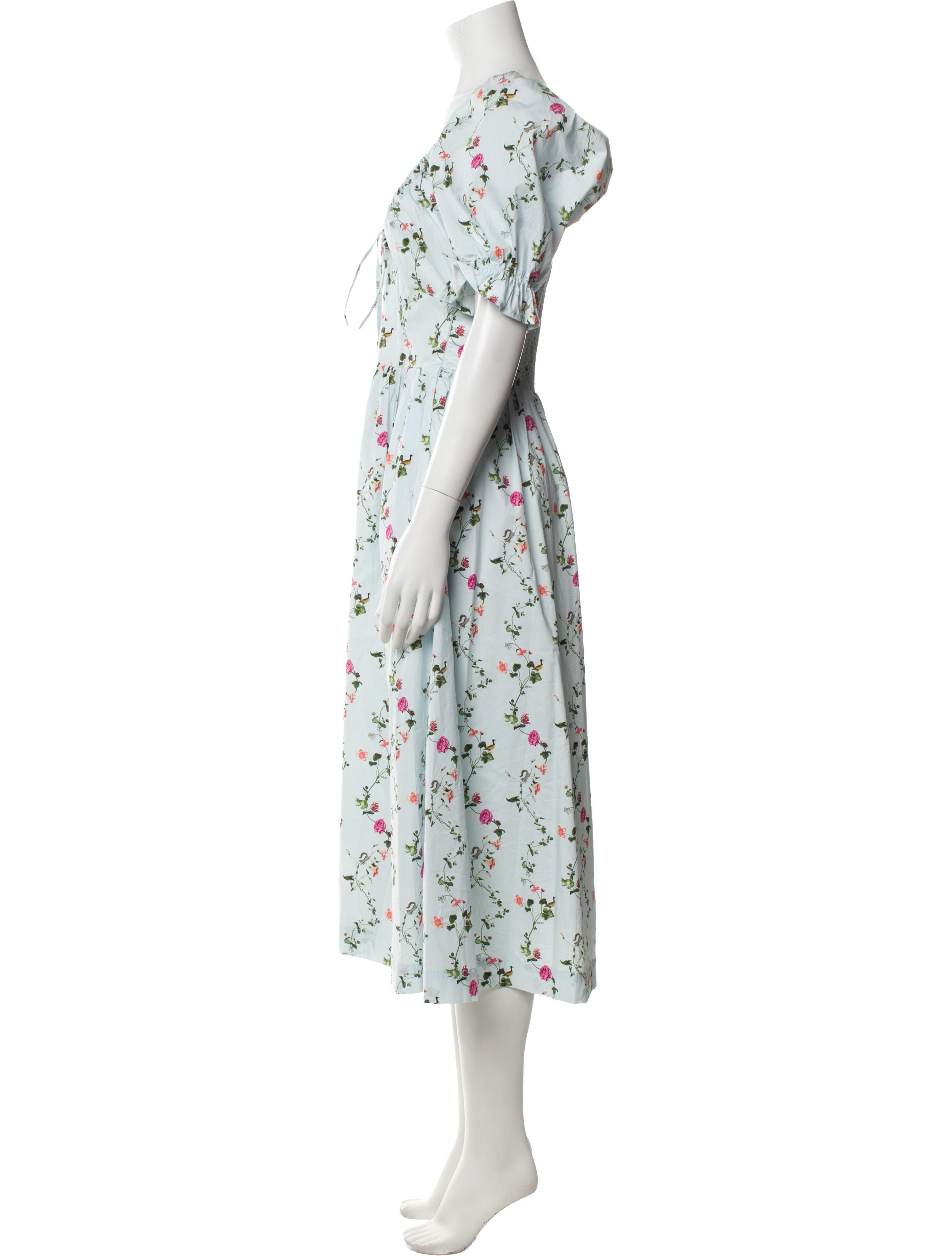 Hill House Home Floral Print Midi Length Dress