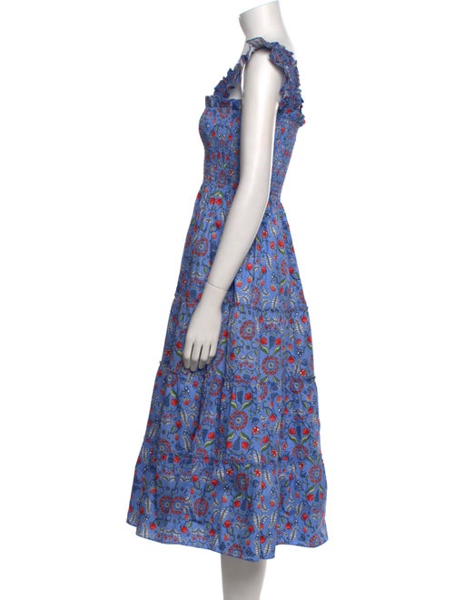 Hill House Home Floral Print Midi Length Dress