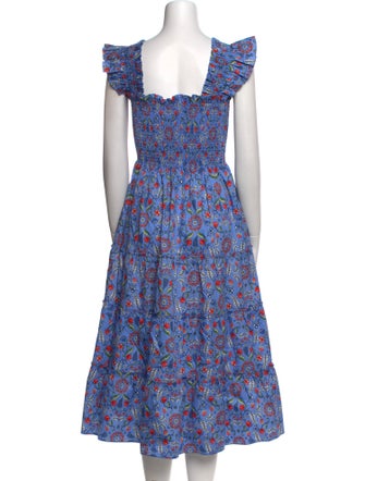 Hill House Home Floral Print Midi Length Dress