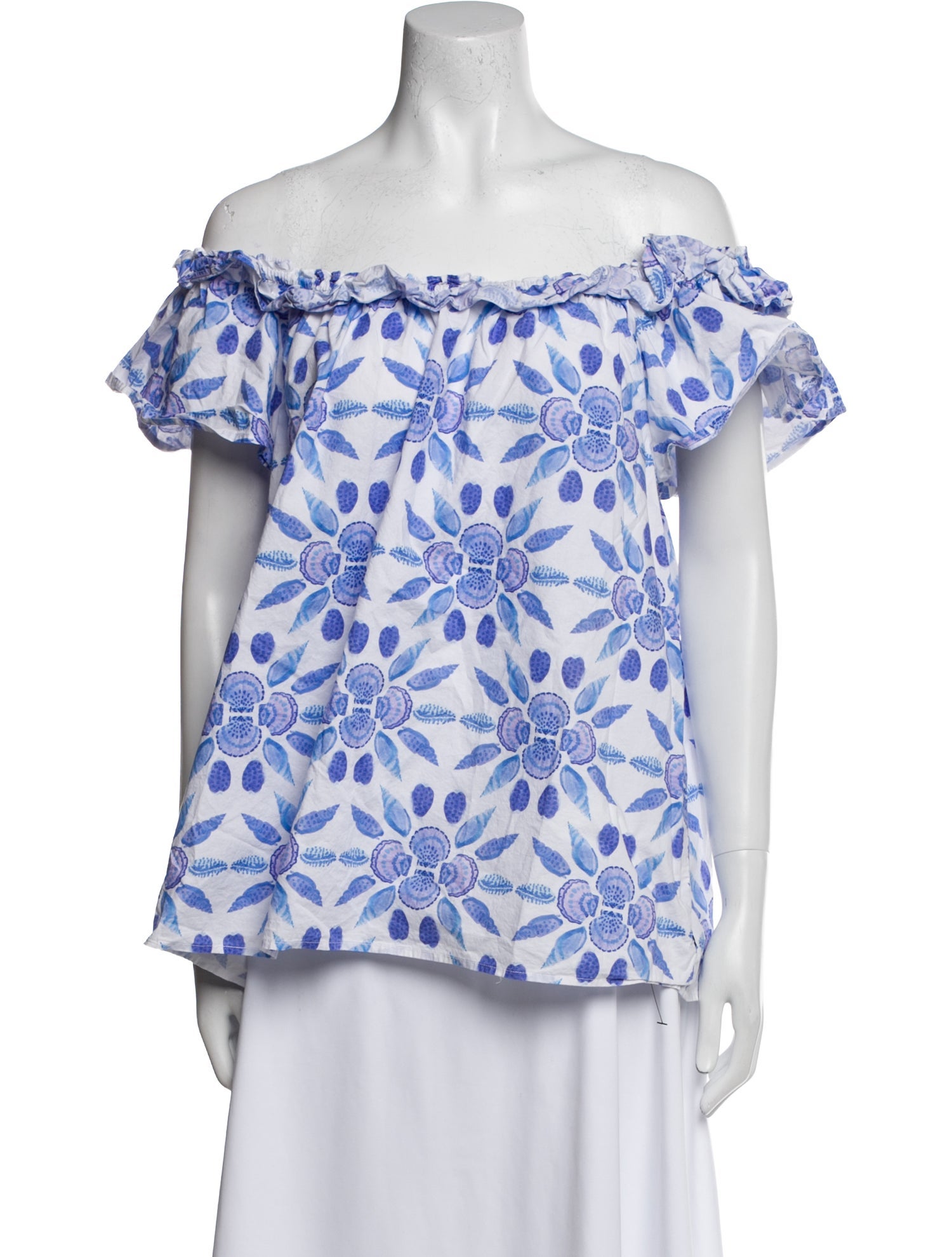Hill House Home Printed Off-The-Shoulder Blouse