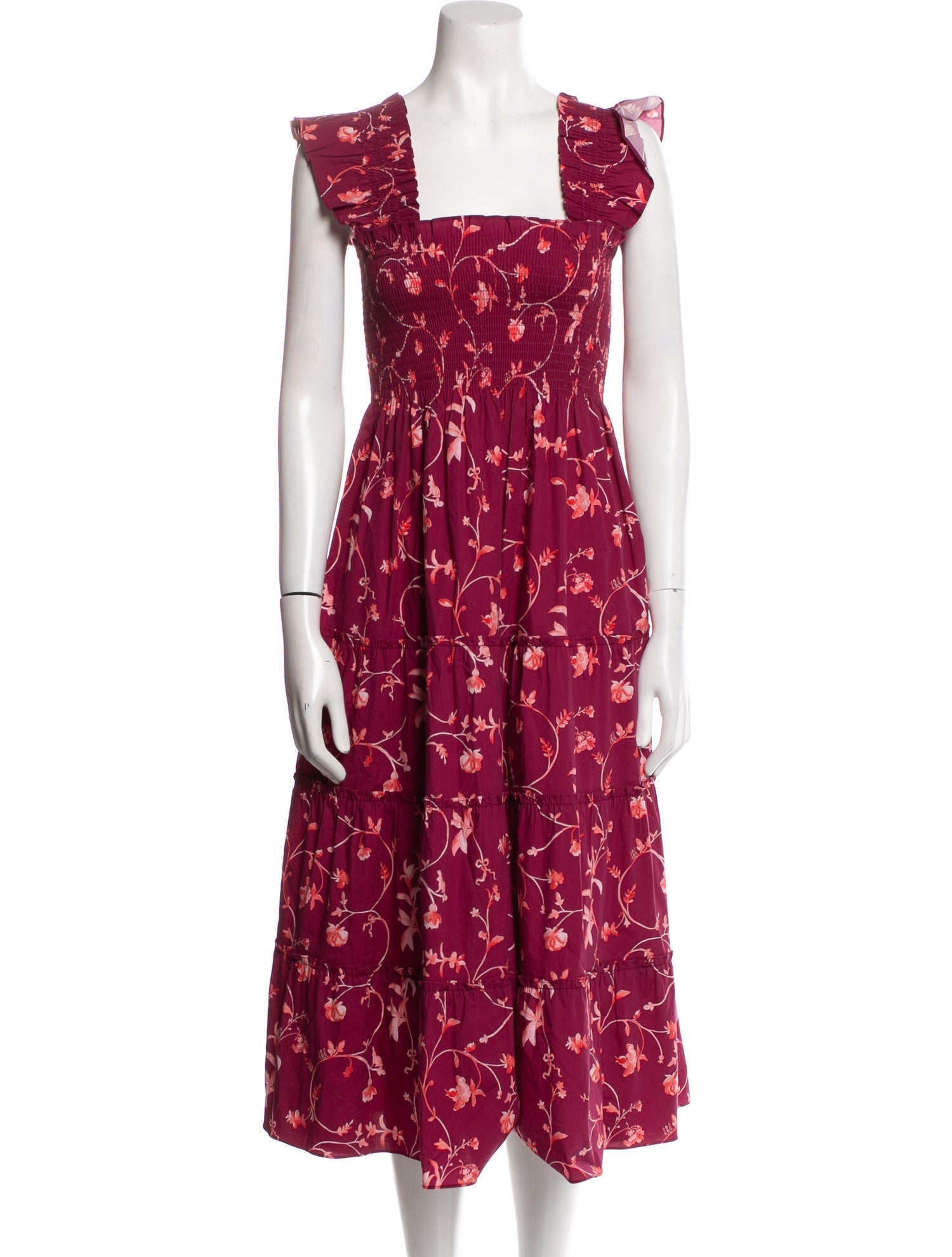 Hill House Home Floral Print Midi Length Dress